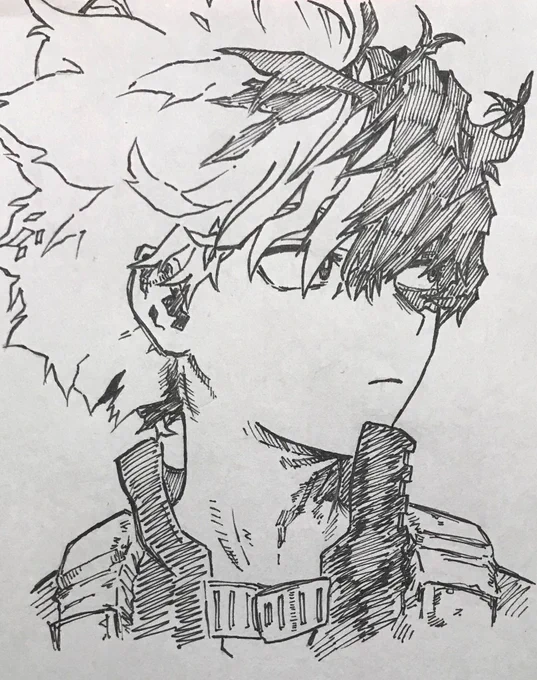 #轟焦凍誕生祭2021
 #模写 
2枚目は一発描き集みたいなやつです! 
