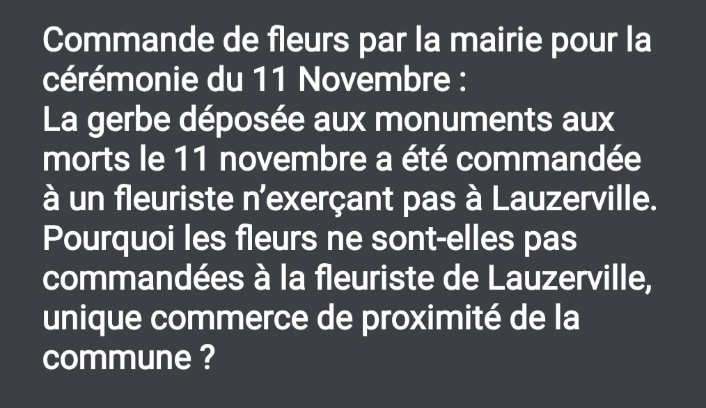 Nous avons posé la #QuestionOrale suivante au #ConseilMunicipal du 17/12/2020 :
#commerce #proximité #artisanat #Lauzerville
