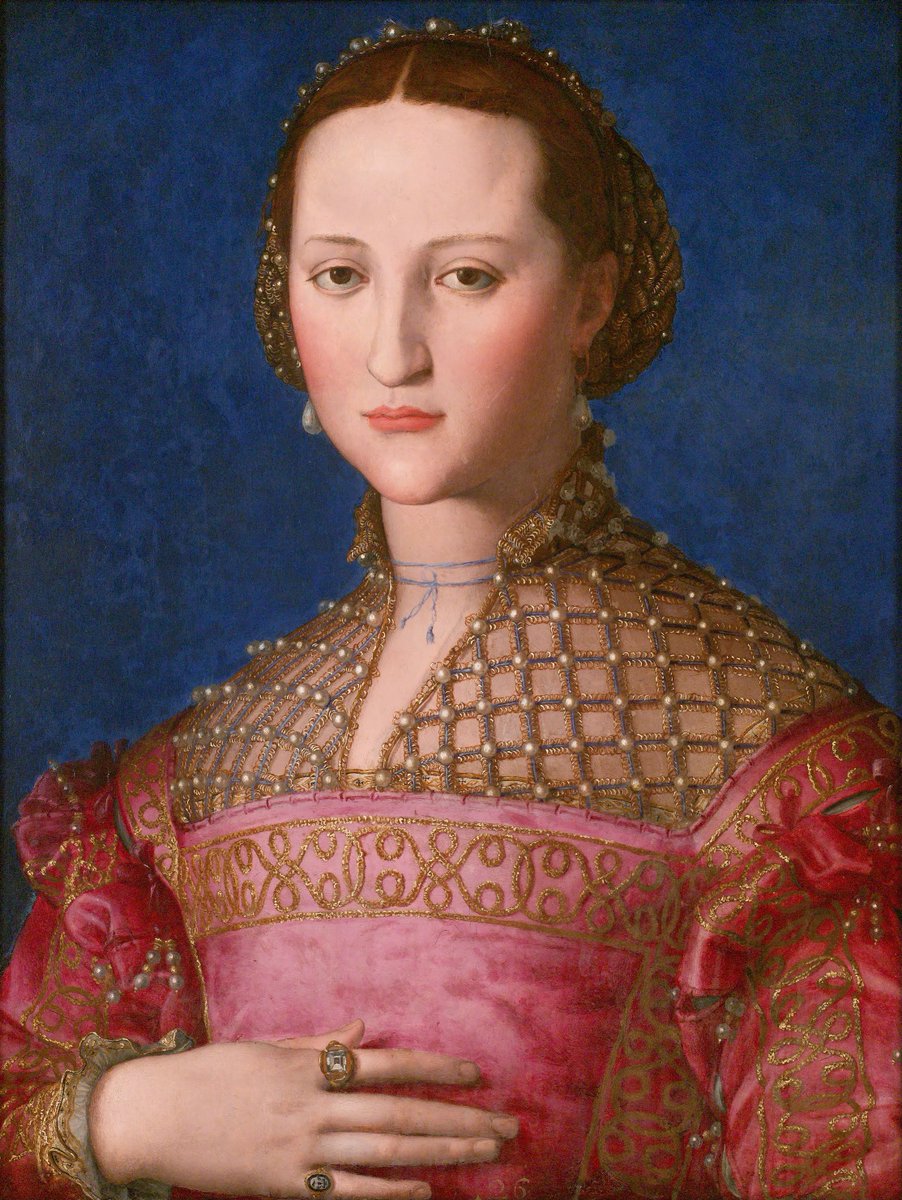 OldPortraiture's tweet photo. Born #OnThisDay (or around) in 1522: Doña Leonor Álvarez de Toledo y Osorio, aka #EleanorofToledo (1522-62), Duchess of Firenze as spouse of #CosimoI
Portrait by Agnolo #Bronzino (1503-72), 1543
#EleonoradiToledo #AlbadeTormes #Medici https://t.co/m0hexUzVPH