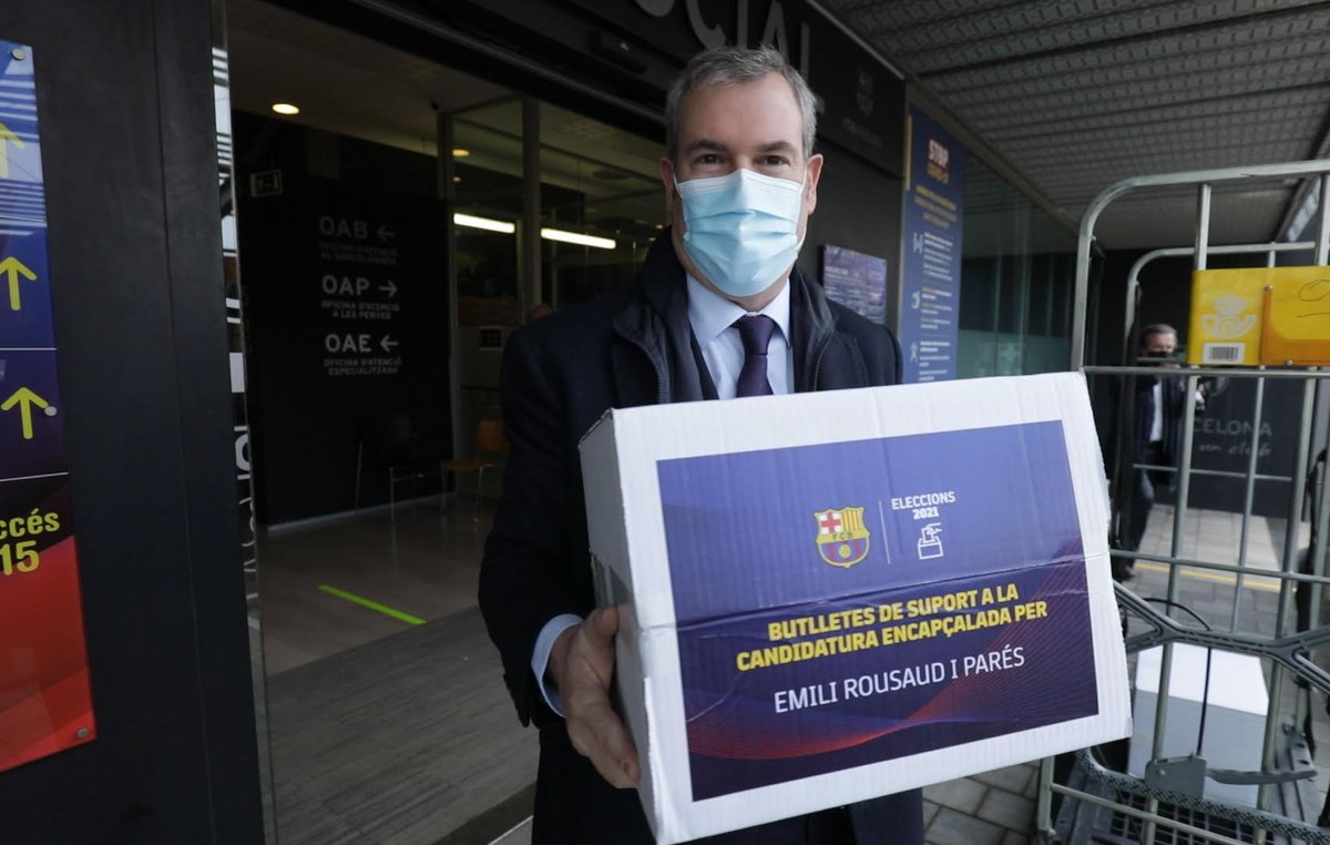 ElsMillorsAlFCB's tweet photo. 🔵🔴 @EmiliRousaud, acompanyat del seu equip directiu, presentarà les signatures aquest dilluns a les 18:30 hores. #ElsMillorsAlBarça https://t.co/zBYmQ3C1TJ