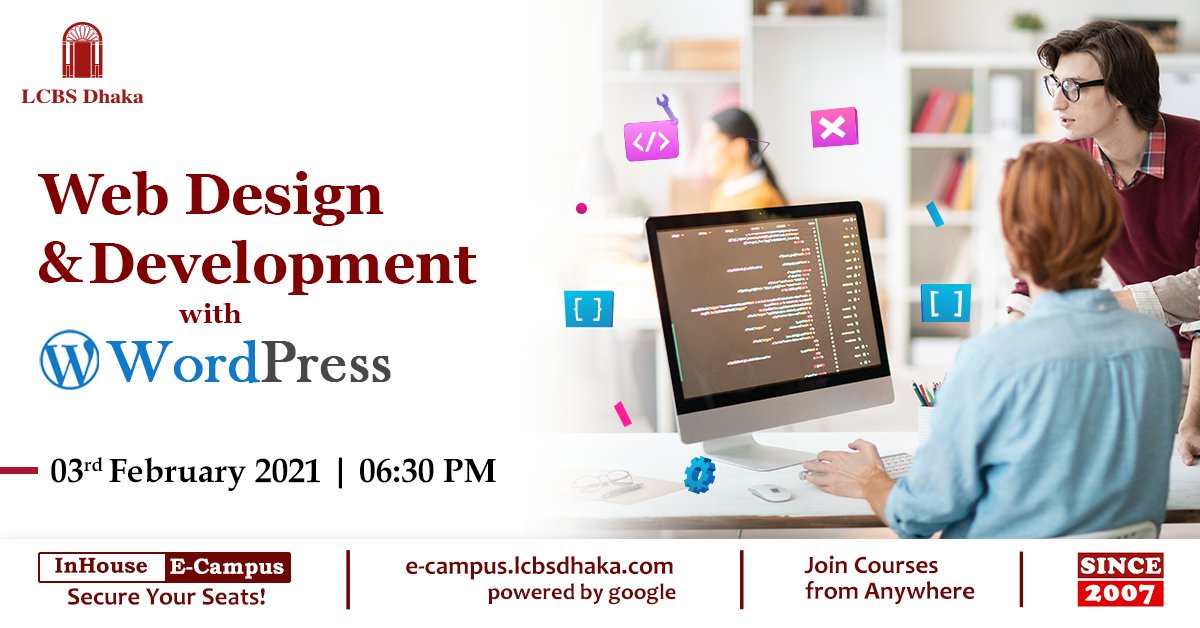 lcbs_dhaka's tweet photo. 𝐖𝐞𝐛 𝐃𝐞𝐬𝐢𝐠𝐧 𝐚𝐧𝐝 𝐃𝐞𝐯𝐞𝐥𝐨𝐩𝐦𝐞𝐧𝐭 𝐰𝐢𝐭𝐡 𝐖𝐨𝐫𝐝𝐏𝐫𝐞𝐬𝐬 (𝐖𝐃𝐃𝐖)

◉ 𝐑𝐞𝐠𝐢𝐬𝐭𝐞𝐫 𝐍𝐨𝐰:
https://t.co/njgZdOsvhx

◉ 𝐃𝐚𝐭𝐞: 𝟑𝐫𝐝 𝐅𝐞𝐛𝐫𝐮𝐚𝐫𝐲 𝟐𝟎𝟐𝟏

https://t.co/rSxyANX9dk

#LCBS_Dhaka #Web_Design_Development #WordPress https://t.co/BqSjDjO8Ku