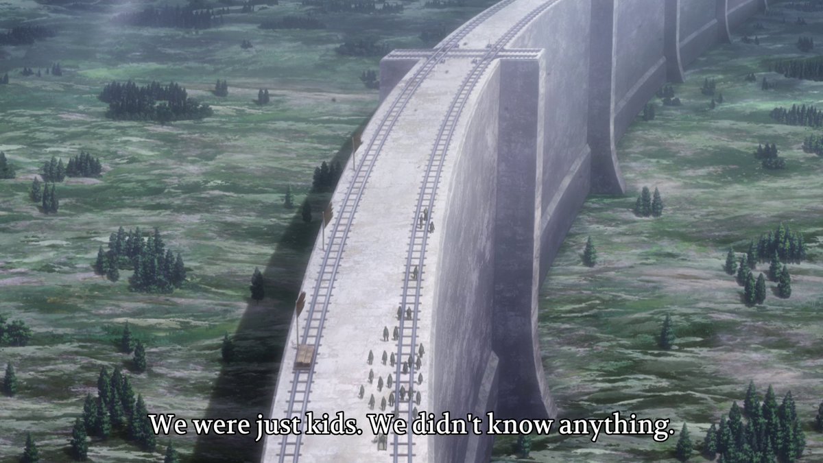 Isayama has managed to construct such a wonderful dynamic with these two characters and Mappa did a great job showing it. I haven't even begun to talk about how they both saw the people on the other side of the ocean as enemies/devils, just to realize that they're normal people.