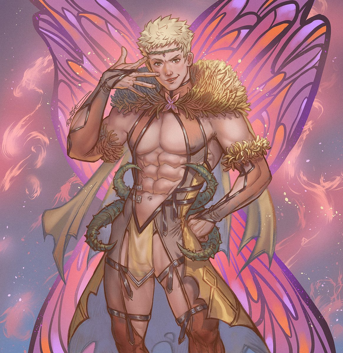 Reirotica's tweet photo. 💬 "Halt! I am Odin - Dokkalfar chosen by the darkness!"

Had plenty of fun designing him, thanks to the interesting suggestions from fans! Thank you for tagging along! (o゜▽゜)o🦋 https://t.co/NglclSMLxO