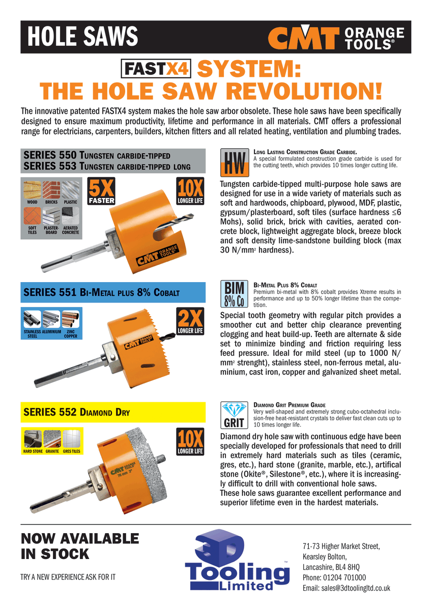 3dtooling's tweet photo. #CMT #HOLESAWS NOW IN STOCK!

AVAILABLE IN VARIOUS TYPES AND SIZES.

VISIT IN STORE OR CALL FOR MORE INFO: 01204 701000

https://t.co/0lXgyEytm2

#3DTooling #Construction #Joinery #Carpentry #Saws #Wood #Metal #Diamond #Cutting #Tools #Toolsofthetrade https://t.co/gW6JWjkFxX