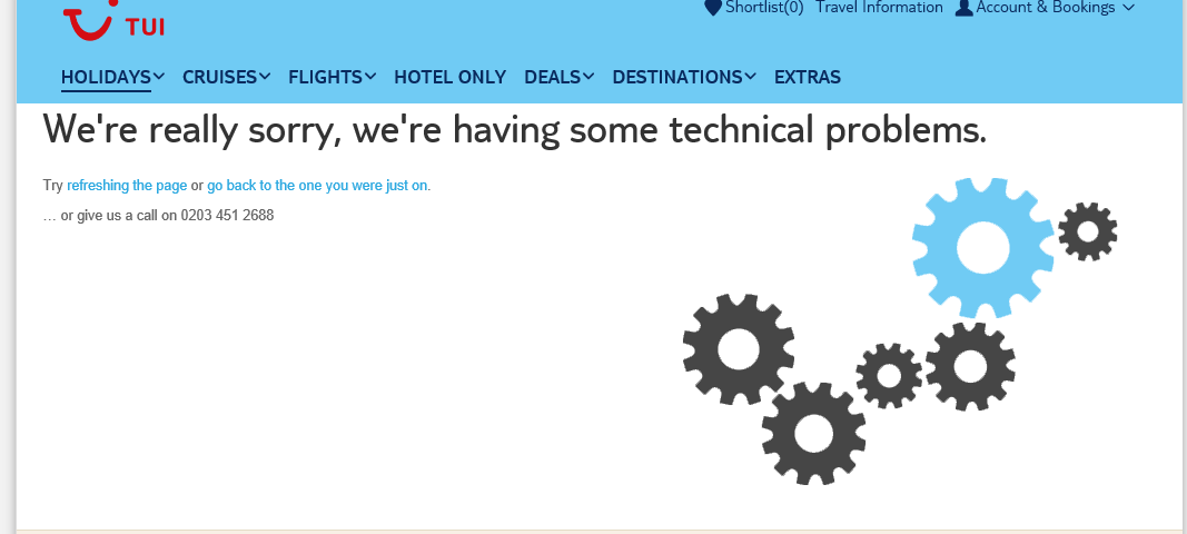 MichelleLDalton's tweet photo. @TUIUK I've been getting this error all weekend when trying to change a booking - do you know when it will be fixed? https://t.co/xHRaEgk9lo