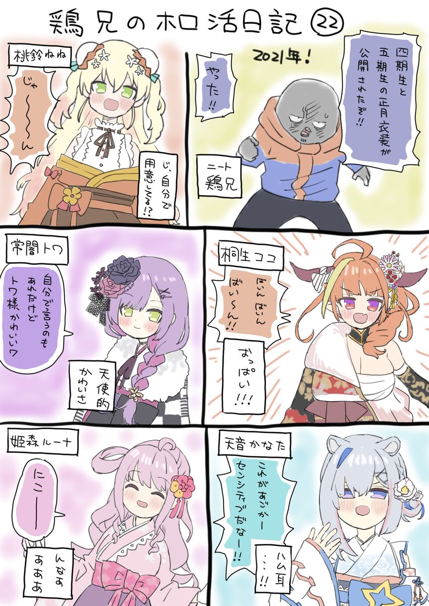 #ホロライブ正月衣装 
鶏兄のホロ活日記㉒ 