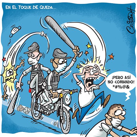 تويتر \ Cristian Hernández على تويتر: "¡Comando, así no! . . @ElDia_do # caricatura #caricaturadeldia #ToqueDeQueda #pandemia #COVID19 #coronavirus #abusos #cristiancaricaturas #excesos https://t.co/cd06DTprPH"