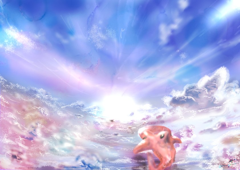 Anyna エニーナ 737 イラストレーター イラストレーションの日21 イラストレーションの日 1月11日 シャークエアラインズ 参加させて頂きます 雲外蒼天 アマビエ T Co Rzzaq2gjls Twitter