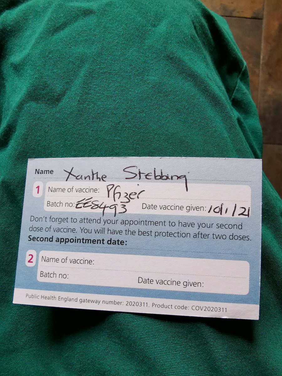 xstebbing's tweet photo. Got my first dose of the #CovidVaccine yesterday 💉 Incredibly well organised from the team @CUH_NHS, not an easy task to vaccinate over 12,000 members of staff https://t.co/ZSHpjeW1HA