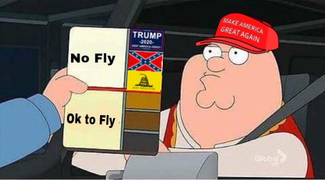 SeaBassPrime's tweet photo. mf coming to the airport just to find out they are in the #NoFlyList  and be the next viral video https://t.co/5P3LmkMbTh