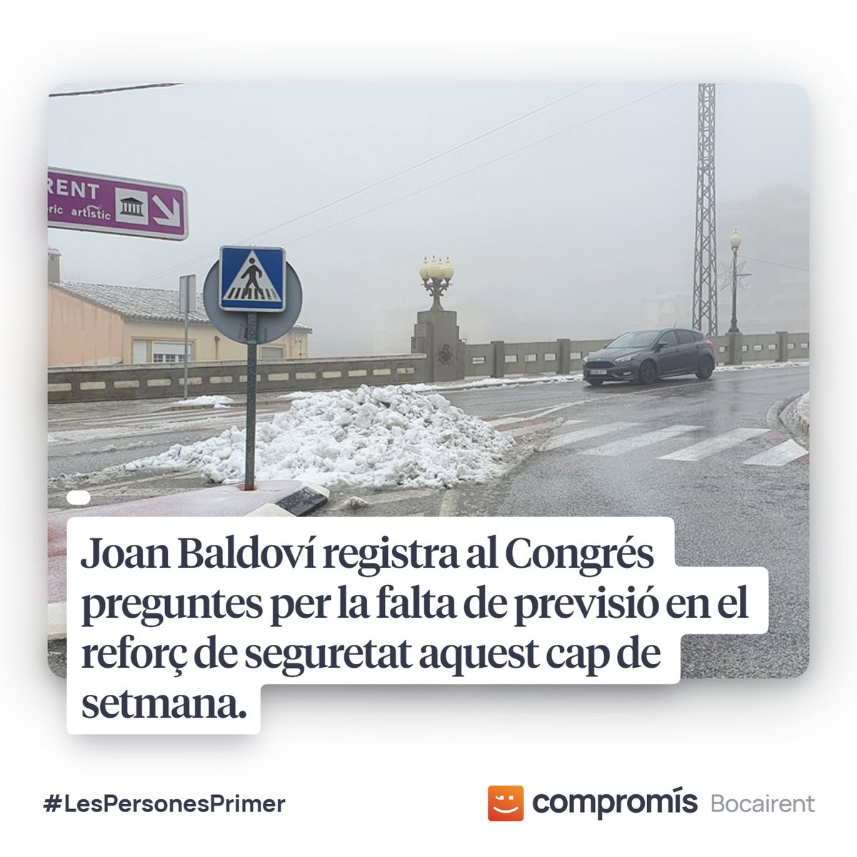 compromisboc's tweet photo. Joan Baldoví registra al Congrés preguntes per la falta de previsió en el reforç de seguretat aquest cap de setmana. https://t.co/3EIGysPiTk https://t.co/PONfE9dEfv