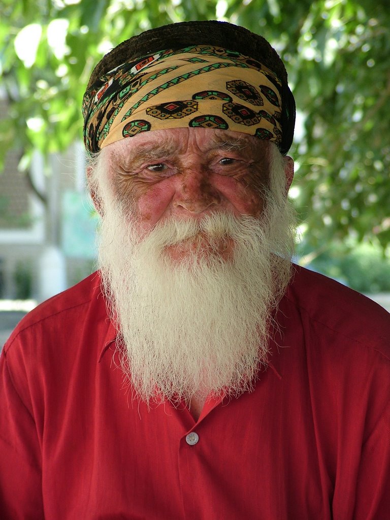 People of Bukhra: an ethnic Tajik man.He is so cute.