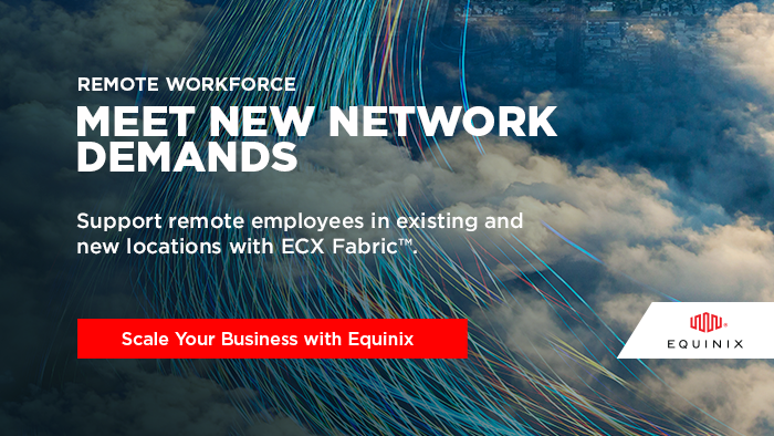 Improve online collaboration &amp; reduce network disruption to maintain business as usual.  Learn how Equinix Fabric™ enables you to connect to all major cloud providers in minutes: eqix.it/31kcAl1