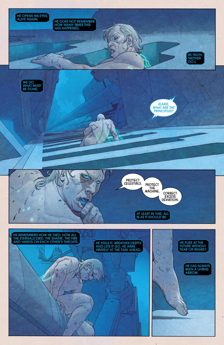 Quick elaboration, as promised. I'm gonna stick to the published preview to avoid spoilers.First things first. Page 1 is as elaborate as it gets. Utterly rendered, because this is your entry into the world, and it needs to give you that epic feel. A sense of what to expect.