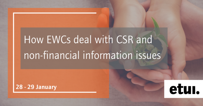 ETUI_org's tweet photo. Registrations are open for our #ewctraining on #CSR & #nonfinancialreporting➡️ https://t.co/reLHsvjkw3 https://t.co/oZ4agX0p1u