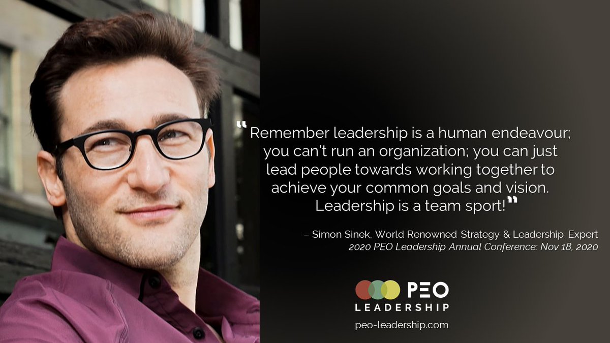PeoLeadership's tweet photo. Here's what #leadership & #strategy expert @simonsinek told us about leading through a #crisis during @PeoLeadership's 2020 #BusinessConference...
#crisisleadership #leadershippresence #leadershipstrategy #corporateculture #employeeengagemeent #motivation #execdevelopment https://t.co/epghKsJ9PE