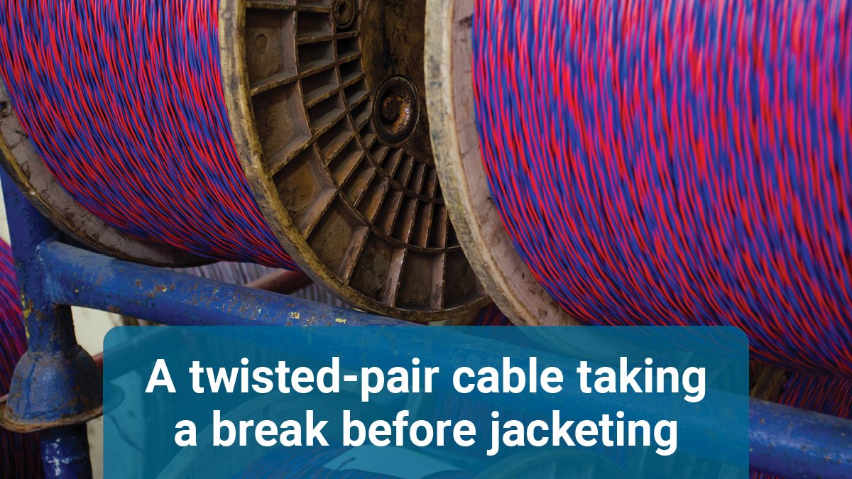 TeldorCables's tweet photo. We may be biased but we really think our cables are extremely photogenic, don't you? Here, we caught a colorful, twisted-pair cable resting before jacketing (for use in fire alarm systems). #cables #teldorcables #cablingsystems #cablesolutions #twistedpairscables #firealarmcables https://t.co/F69l4qbK0O
