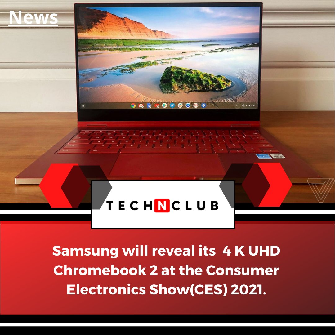 TechNClub1's tweet image. Samsung will reveal Chromebook 2 with a package of Intel 10th Generation processor, 2-USB Port including QLED Display that can be better battery life. Explore Us.

#Samsung #UHD #QLEDDisplay #Chromebook #Chrome #FastProcessor #Feasibility  #CES2021