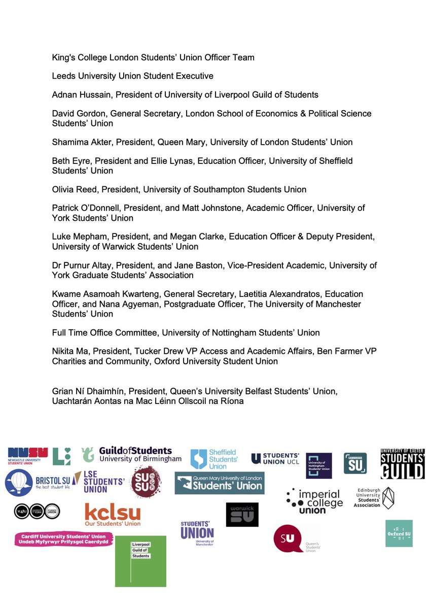 NUSUpresident's tweet image. Today myself and other officers from across the Russell Group wrote to them to express our concerns over the No Detriment Policy statement they released week. We will keep fighting to ensure that students are treated fairly and we look forward to their reply #ForgottenStudents