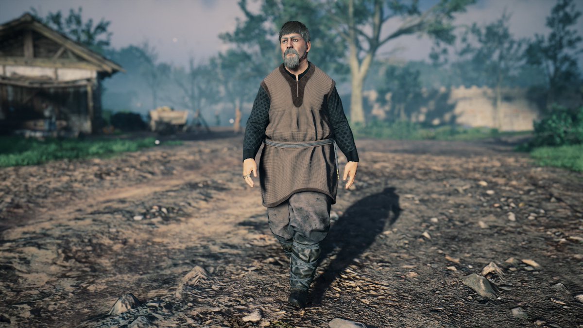 Typically, Anglo-Saxon men would wear a knee-length tunic with short sleeves over an undergarment, and trousers wrapped in bands of fabric called winingas from under the knee to the ankle. Some also had a dagger called a "seax" (which the word "saxon" derivates from).