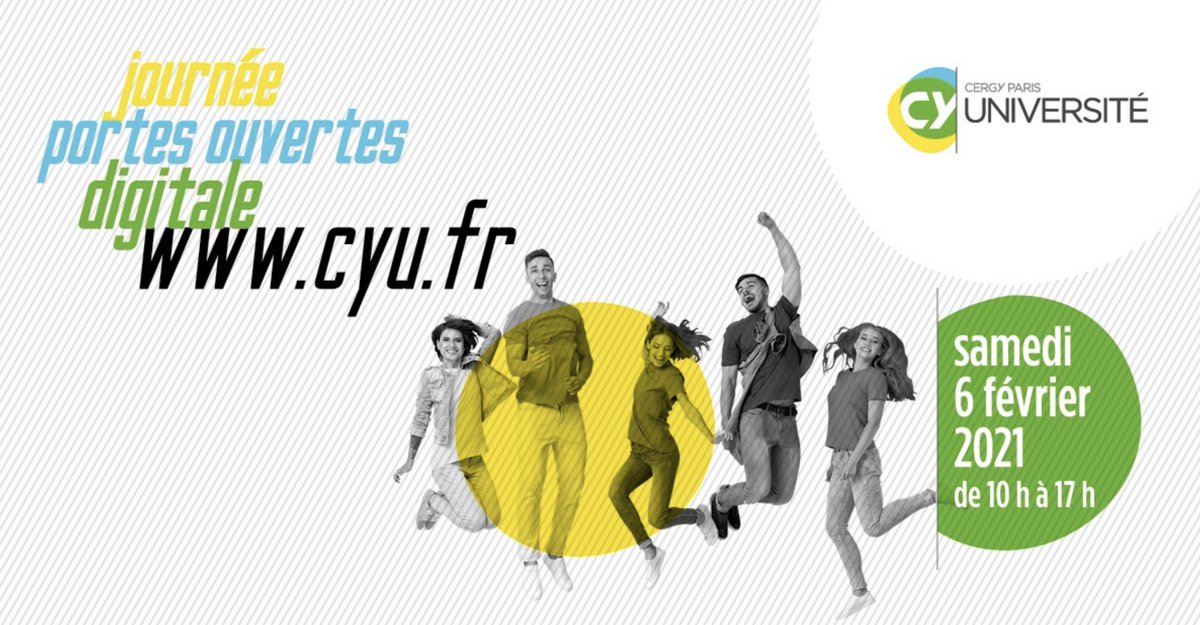 UniversiteCergy's tweet photo. [#SaveTheDate]📆 Visioconférences, rdv en ligne, #lives, quiz...Cette année participez à notre #JPO digitale le 6 février pour tout savoir sur les #licences, #bachelors, BUT/BUP, licences pro, #masters, formations d'ingénieurs et doctorats !
▶️ + d'infos : https://t.co/PsZ3pt1qxC https://t.co/dTTmexFnJp