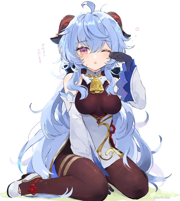 甘雨ちゃんお迎えしました(予行練習) 