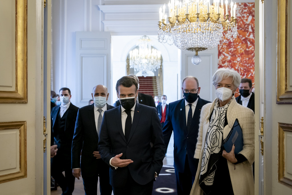 Lagarde's tweet photo. Important discussions on rethinking our relationship with nature at today’s @oneplanetsummit for biodiversity. We must mobilise private and public financing in order to build an economy that sustains biodiversity and protects the Earth's ecosystems. https://t.co/K7O72BM4hc