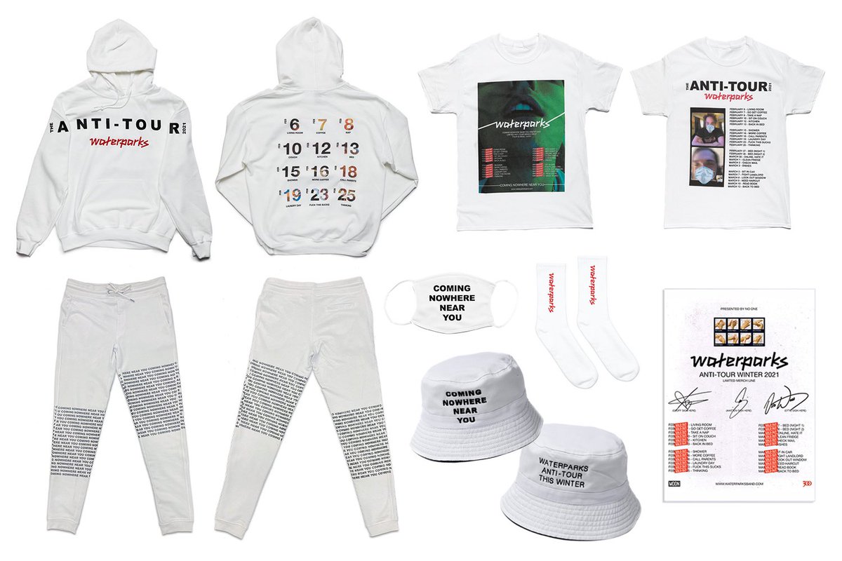 waterparks's tweet image. WATERPARKS ANTI-TOUR 2021 LIMITED COLLECTORS MERCH DROP OUT NOW THANKS FOR THE SUPPORT ❌❤️ 

comingnowherenearyou.com