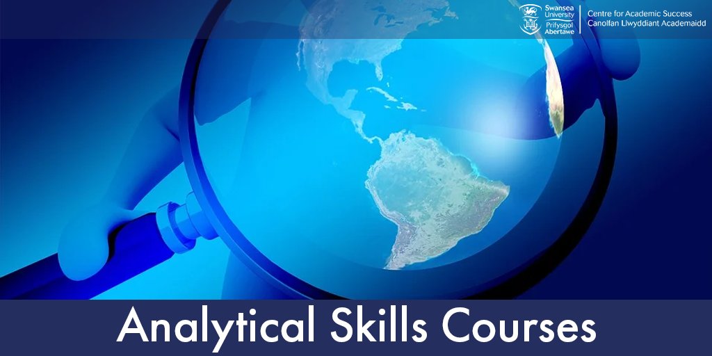 CAS_Swansea's tweet photo. Showing analytical skills is vital at uni! We run the following courses to help you get analytical in your essays:

🖊️ Critical Thinking
🖊️ Understanding Rhetoric
🖊️ Sorting Data 1 and 2

Find out more here: https://t.co/T6vk9N4hC0 
#swanseauni #swanseauniversity https://t.co/nYFHbqjQBB