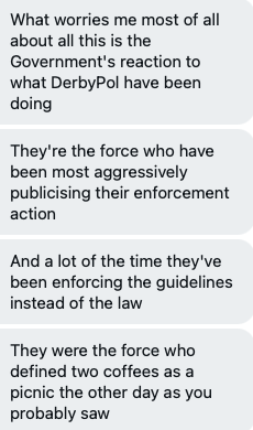 Another interesting perspective on the damage done by (a) Derbyshire Police and others wrongly interpreting the law, and (b) the amplification of government ministers backing them.