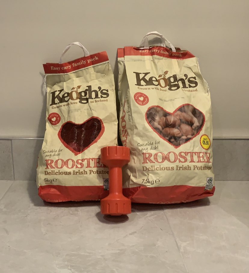 Head over to our Instagram or Facebook to see the results of hard work. In the short time training with us Conor has lost over 2 Stone! That’s 2 bags of spuds and a dumbbell as seen below. #training #weightloss #journey #effort #spuds