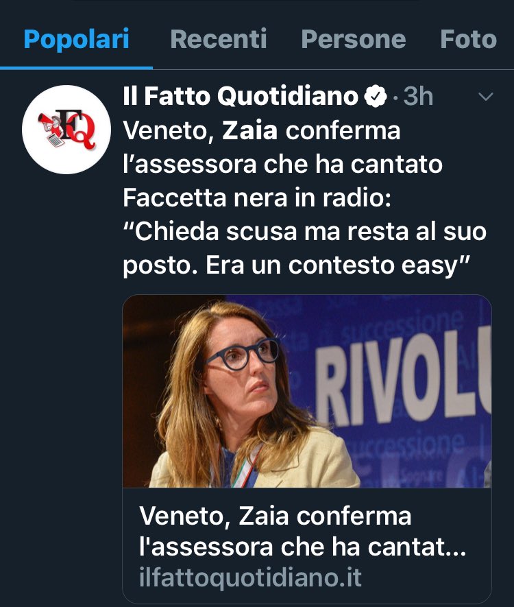 La variante veneta.

Apologia di fascismo, ma in un contesto easy. #zaia #Donazzan