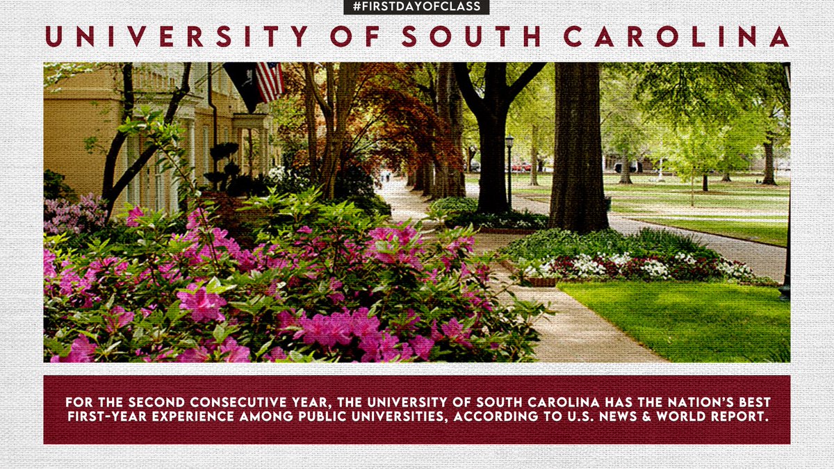 SECAcademics's tweet photo. Did you know that @UofSC has been ranked the best first-year experience in the nation for not one, but ✌️years in a row? #ItJustMeansMore ☺️ https://t.co/fqdfTwtrJq