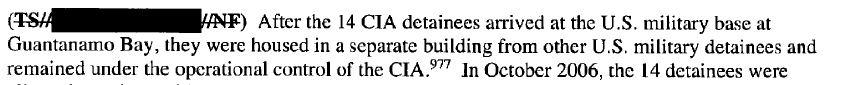 Myth: The  @CIA ended their involvement with detainees when the black sites were emptied in 2006-2007. The SSCI report on CIA torture makes clear that detainees like  @BaluchiGitmo remained "under the operational control” of the CIA after their transfer to GTMO in 2006.