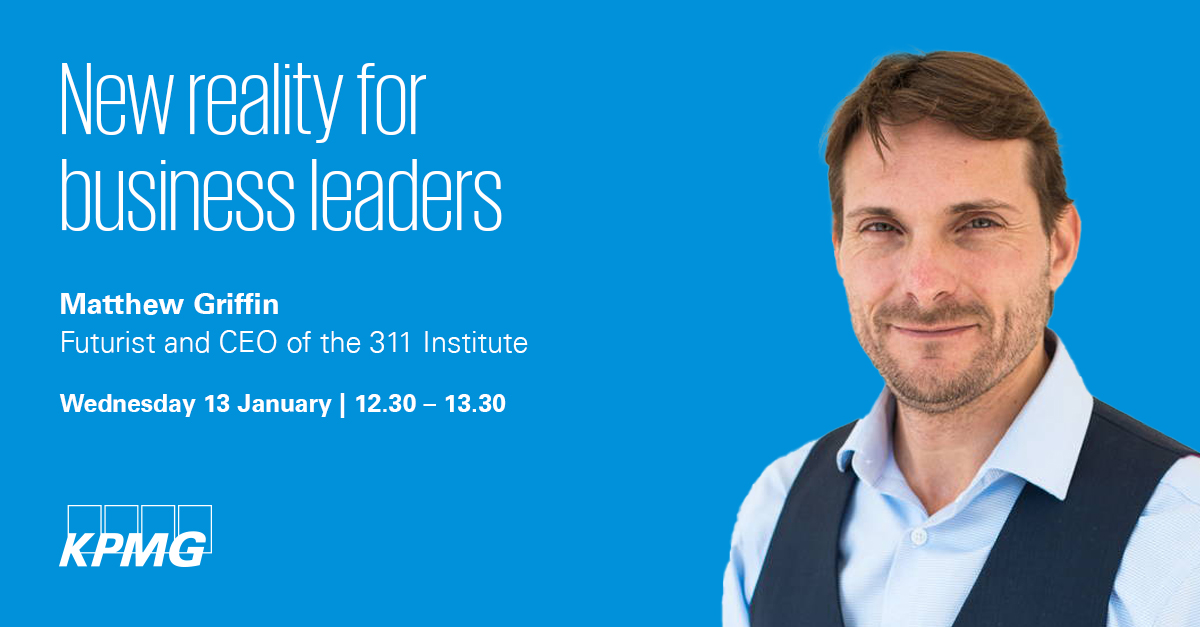 Matthew Griffin, a Futurist and CEO of <a href="/311Institute/">Matthew Griffin</a>, joins our #NewReality event to talk about what we can expect next around the pace of change and disruption.

Register now: ow.ly/EiJk50D5npw