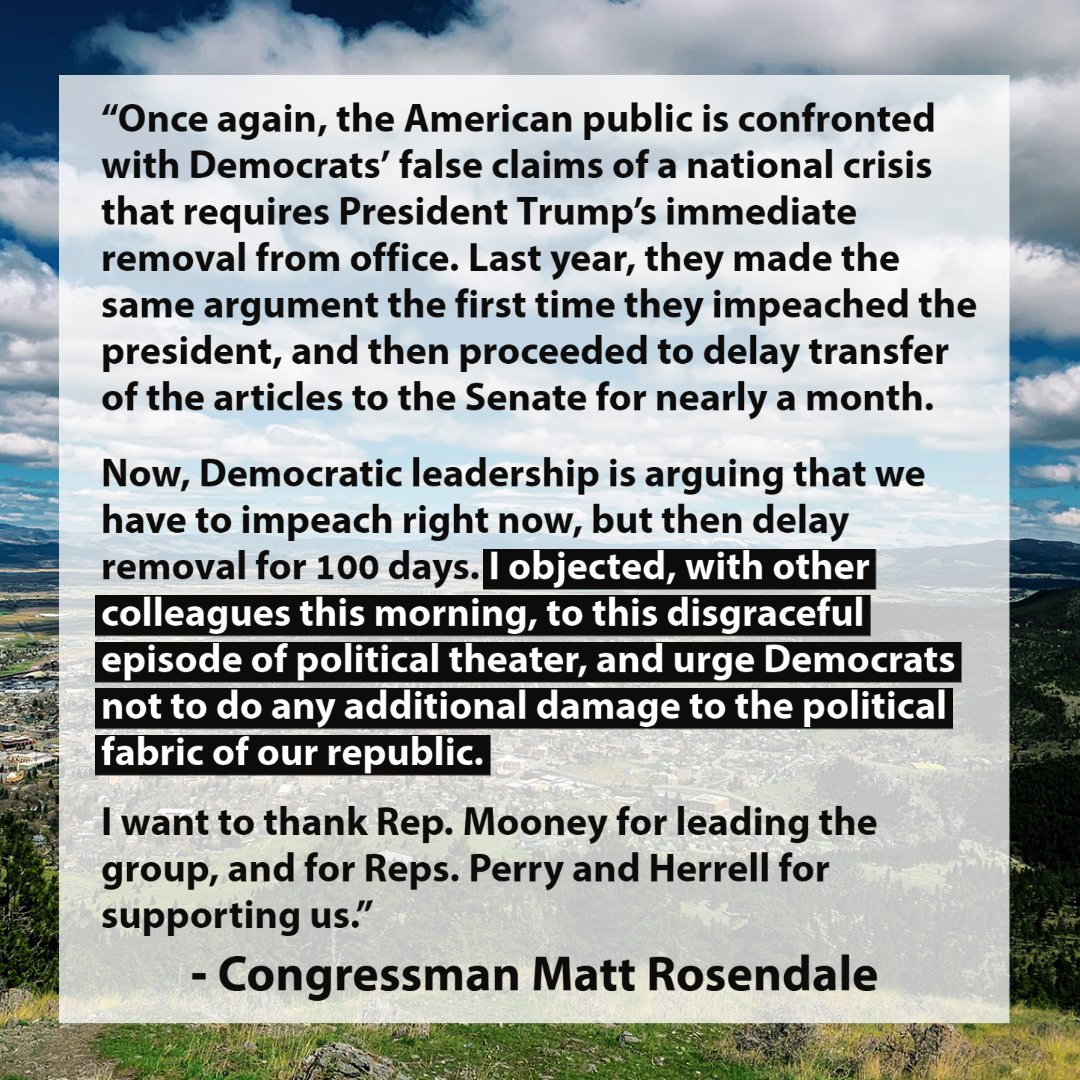 FmrRepRosendale's tweet photo. This morning I stood with @RepAlexMooney, @RepScottPerry, and @RepHerrell to oppose the Democratic resolution calling on VP Pence to invoke the 25th amendment.

See my statement ⬇️ https://t.co/lSIbVgyAhC