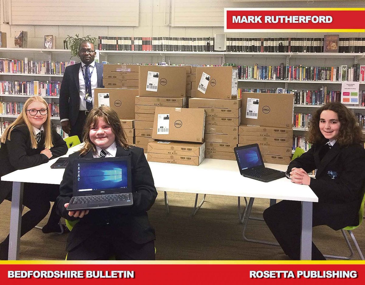 BedsBulletin's tweet photo. Mark Rutherford School’s pupils receive 64 laptops from Government. Read more online (link in bio above) #localnews #goodnews #support #markrutherford #school #education #technology #Bedfordshire #BedsBulletin https://t.co/VkYnhVzFxW