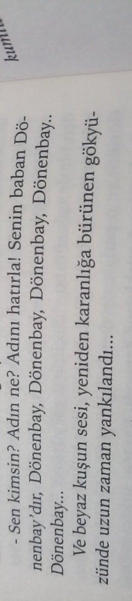 Ve beyaz kuşun sesi, yeniden karanlığa bürünen gökyüzünde uzun zaman yankılandı... 
Gün Olur Asra Bedel
Cengiz Aytmatov

#bafraokuyor #samsunokumavakti <a href="/bafra_mem/">Bafra İlçe Millî Eğitim Müdürlüğü</a> <a href="/samsunmem/">Samsun İl Milli Eğitim Müdürlüğü</a> <a href="/Bafrabldtr/">Bafra Belediyesi</a> <a href="/bafrakaymakam/">Bafra Kaymakamlığı</a>  <a href="/TCSamsunValilik/">T.C. Samsun Valiliği</a>
