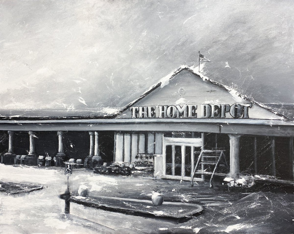 Figured my first post should explain who I am so here’s a picture that describes both of my jobs. 
“Early Winter” 24x30 acrylic
Available <a href="/JasonArigoni/">Jason Arigoni</a> <a href="/HomeDepot4279/">Home Depot #4279</a> <a href="/RIMonthly/">Rhode Island Monthly</a> <a href="/rhodeislandart/">rhode island art</a> <a href="/ArtLeagueofRI/">Art League RI</a> <a href="/maryanne_stl/">Maryanne St. Laurent</a> 

#ArtistOnTwitter #rhodeislandart #painting #homedepot