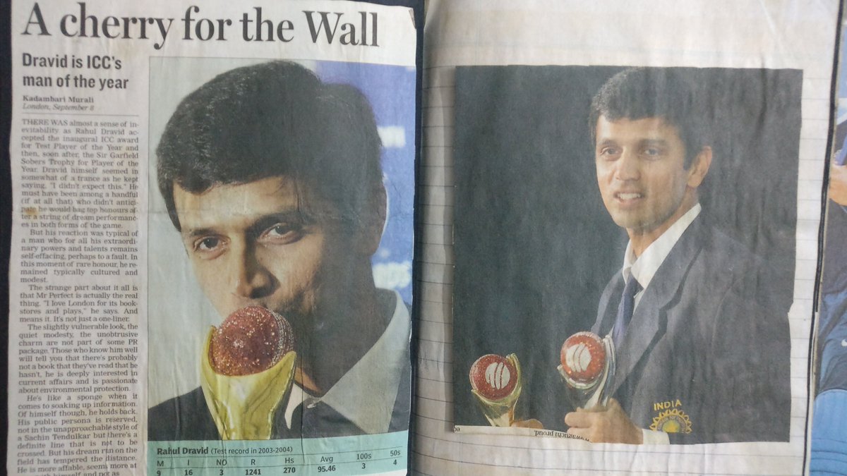 First to win the ICC's men's player of the year. Won the Test Player of the year as well. (That was my first facebook DP).