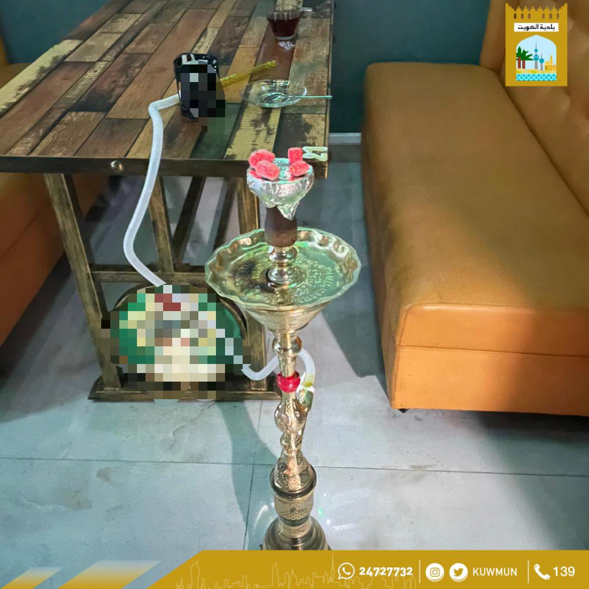 kuwmun's tweet photo. فريق طوارئ محافظة بلدية مبارك الكبير
يضبط مطعم ومقهى يقدمون الشيشة بمنطقة ابو الحصانية وتم تحرير مخالفتين لعدم التزامهم بالاشتراطات الصحية

#بلدية_الكويت https://t.co/zoXym9WJa1