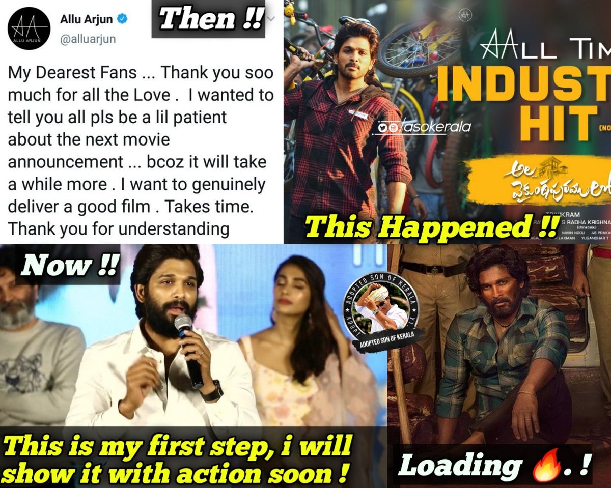 ASOKERALA's tweet photo. Confidence level 🤙😎 !!

Smuggler will create history 🥳👌
Believe in @alluarjun 💯

#1YearForNonBBIHAVPL https://t.co/St5Pc5NwOR