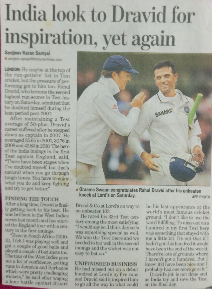 Probably the worst series to remember as an Indian fan. 4-0 defeat in England, post the WC. 3 centuries for Dravid however, shared the man of the series award. Anderson and co. just couldn't get him out, as the rest just offered catching practice to the slips.