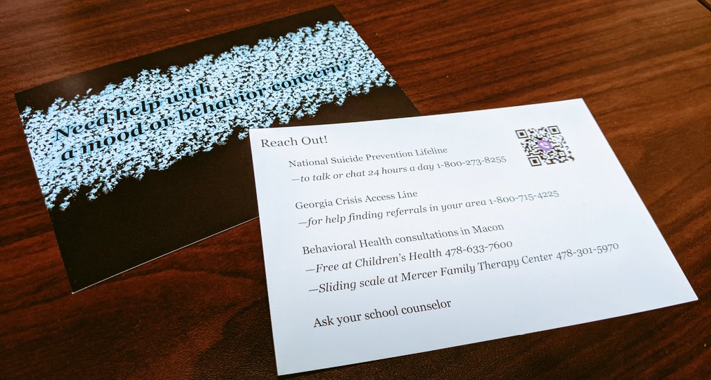 DrKatDuncan's tweet photo. Excited to start offering our #mentalhealth resource cards to patients @navicenthealth, in collaboration w/@GAChapterAAP, the #ASHEW project, & @AAPSOPT mental health advocacy initiatives. https://t.co/GwQviVyvgA