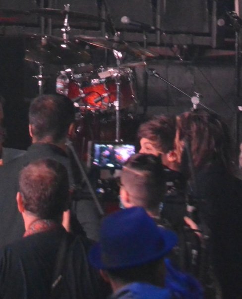 5. Hanging out together backstage