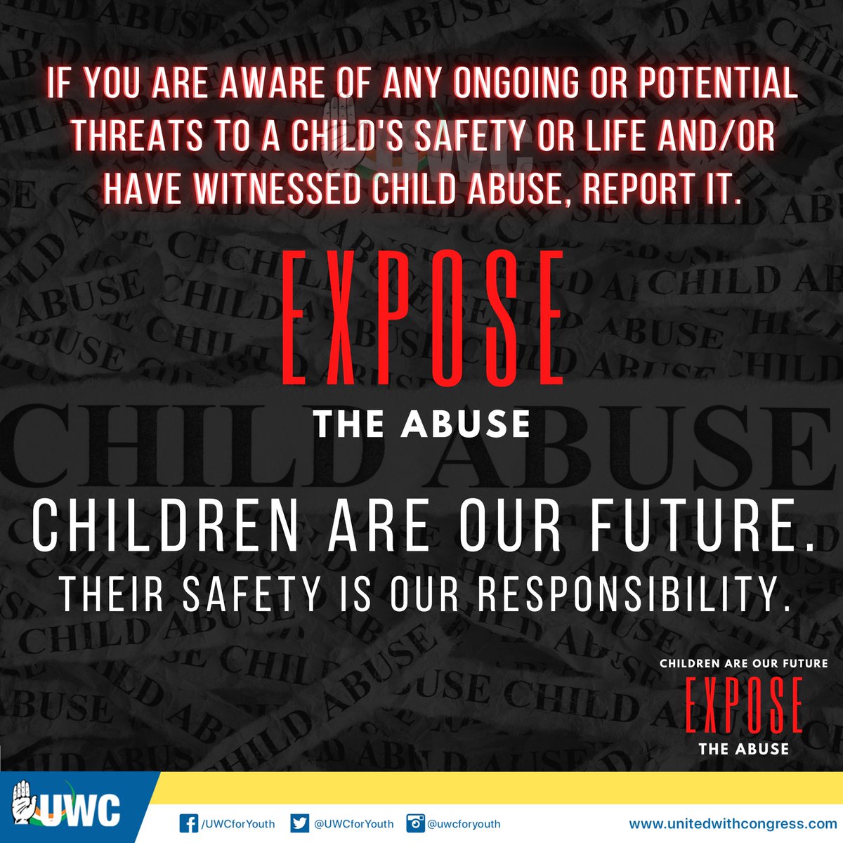 UWCforYouth's tweet image. IT'S TIME WE STOPPED HIDING CHILD ABUSE.
STOP protecting those who hurt our children.
STOP covering for those who hurt kids.
STOP finding excuses for those perverts.
STOP
STOP
STOP
.
For mine, yours &amp;amp; everyone's.
Let's stand united.
.
#WomenAndChildSafety
#EXPOSETHEABUSE