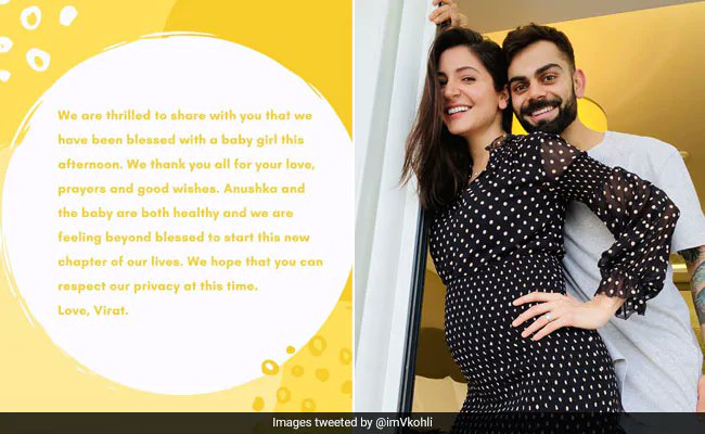 BeardoTweets's tweet photo. Congrats @imVkohli @AnushkaSharma On Having A Baby Girl..!! 😍❤️❤️
#ViratKohli #Virat #Virushka #AnushkaSharma #Anushka #babygirl #NewBorn #GirlBaby https://t.co/92AeCuSxey