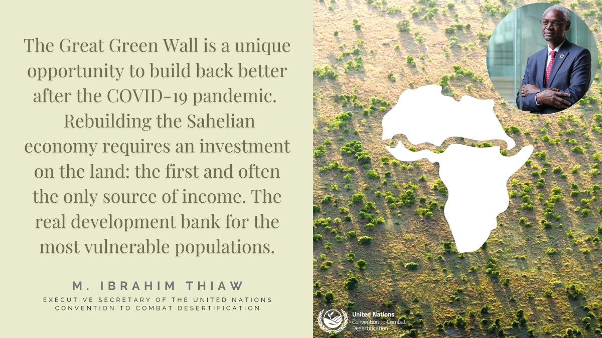 UNCCD's tweet photo. At @OnePlanetSummit today, the #GreenWallAfrica Initiative received over $14 billion to regreen the #Sahel, #France, @WorldBank are among donors: https://t.co/In8Qappf2v

@EmmanuelMacron @AfDB_Group @EU_Commission @francediplo_EN 
#OnePlanetSummit #ClimateAction #Biodiversity https://t.co/QJtLCWI2g5