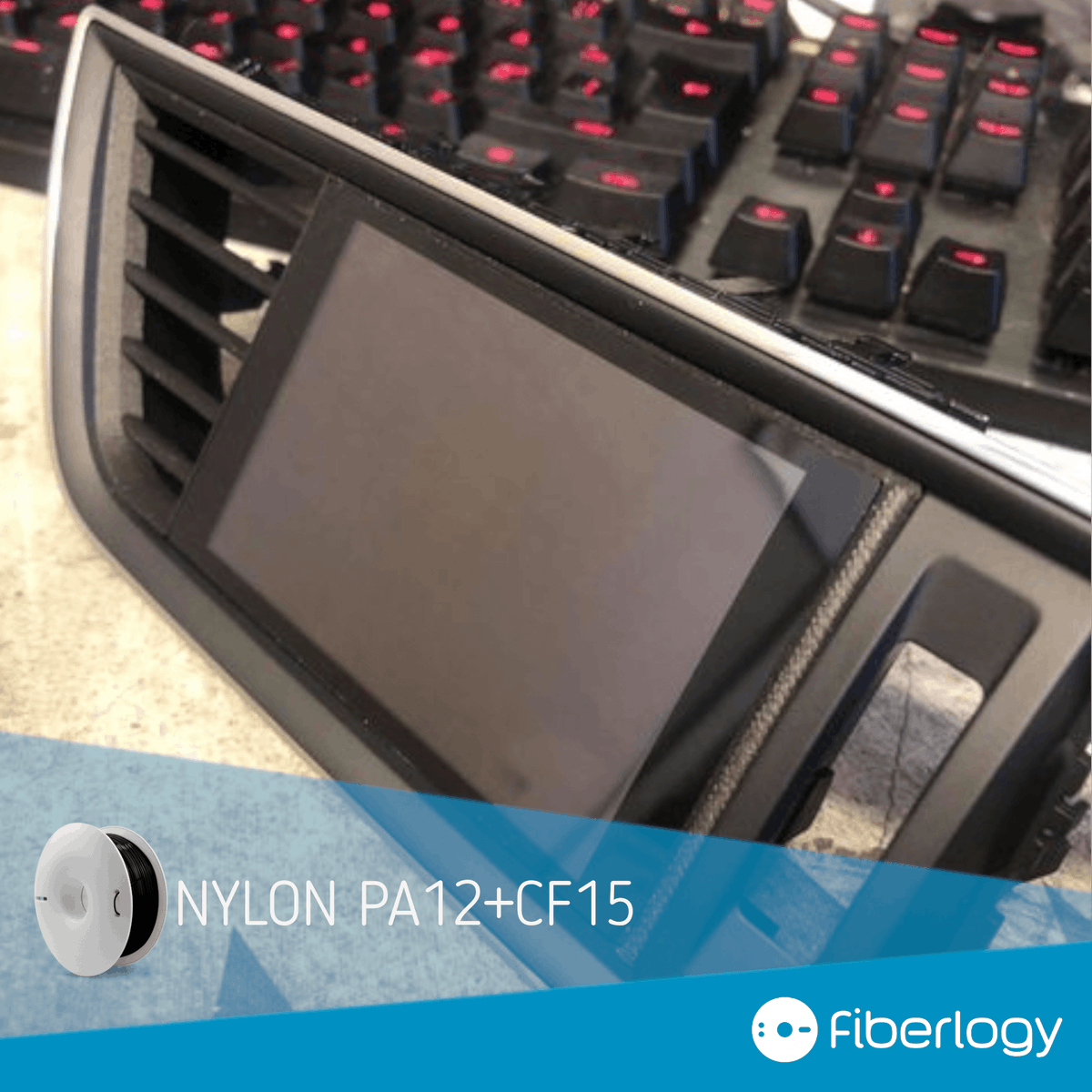 Fiberlogy_3D's tweet photo. Display mounted in the vent #3dprinted with #Fiberlogy Nylon #PA12CF15. Designed by Patrik Lundell for the customized system.
#3dprint #3dprinting #autmotive3d #fiberlogyfilaments #3ddrucken #impresion3d #impressionen3D #stampa3d #3dprinten #impressao3d #printare3d #3ddruck https://t.co/6n01F8HkVo