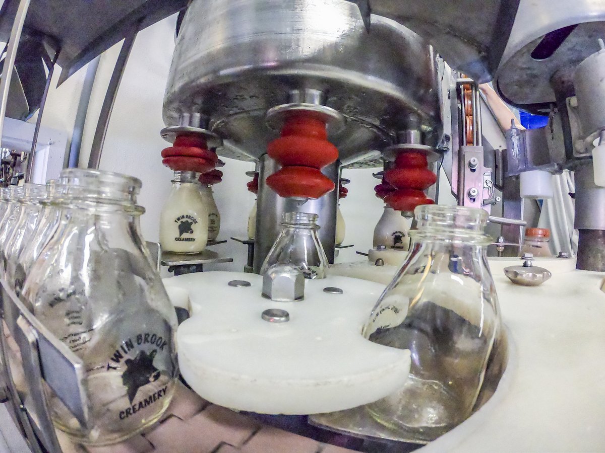 USDA's tweet image. Today we celebrate the first time milk was delivered in sterilized glass bottles back in 1878. Raise a glass &amp;amp; remember to thank the dairy farmers who produce it 🐮🥛 #NationalMilkDay